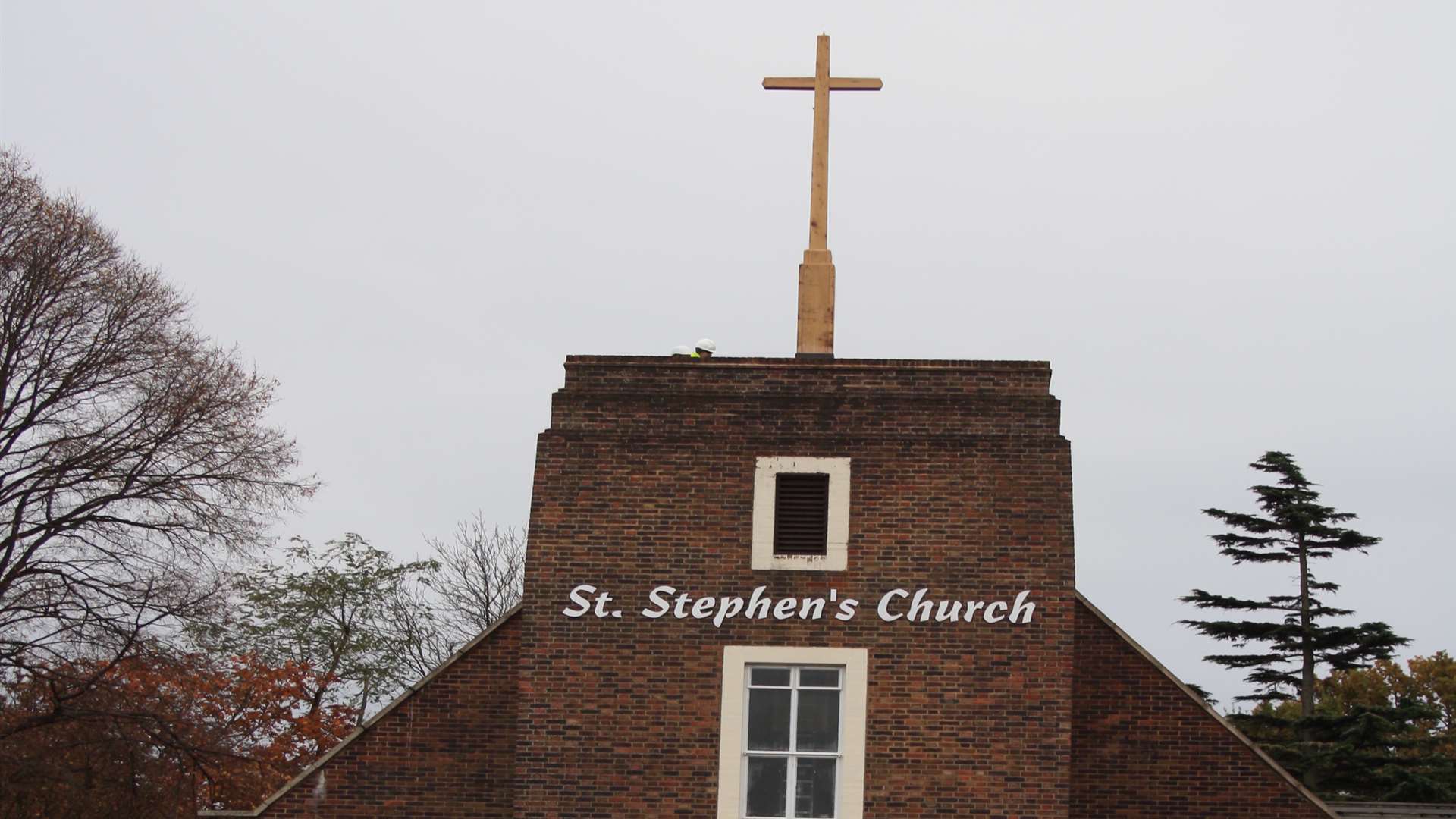 After 18 months of fundraising St Stephen's Church now has a cross. Pic: St Stephen's Church