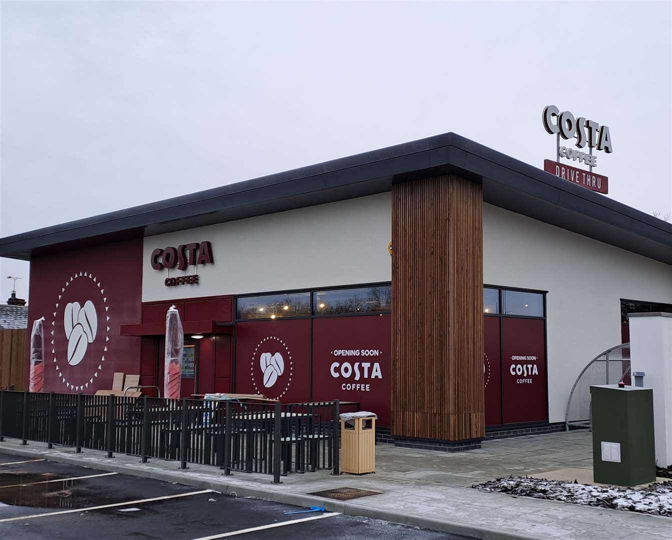The new Costa Coffee drive-thru is opening in Chestfield, on the outskirts of Whitstable