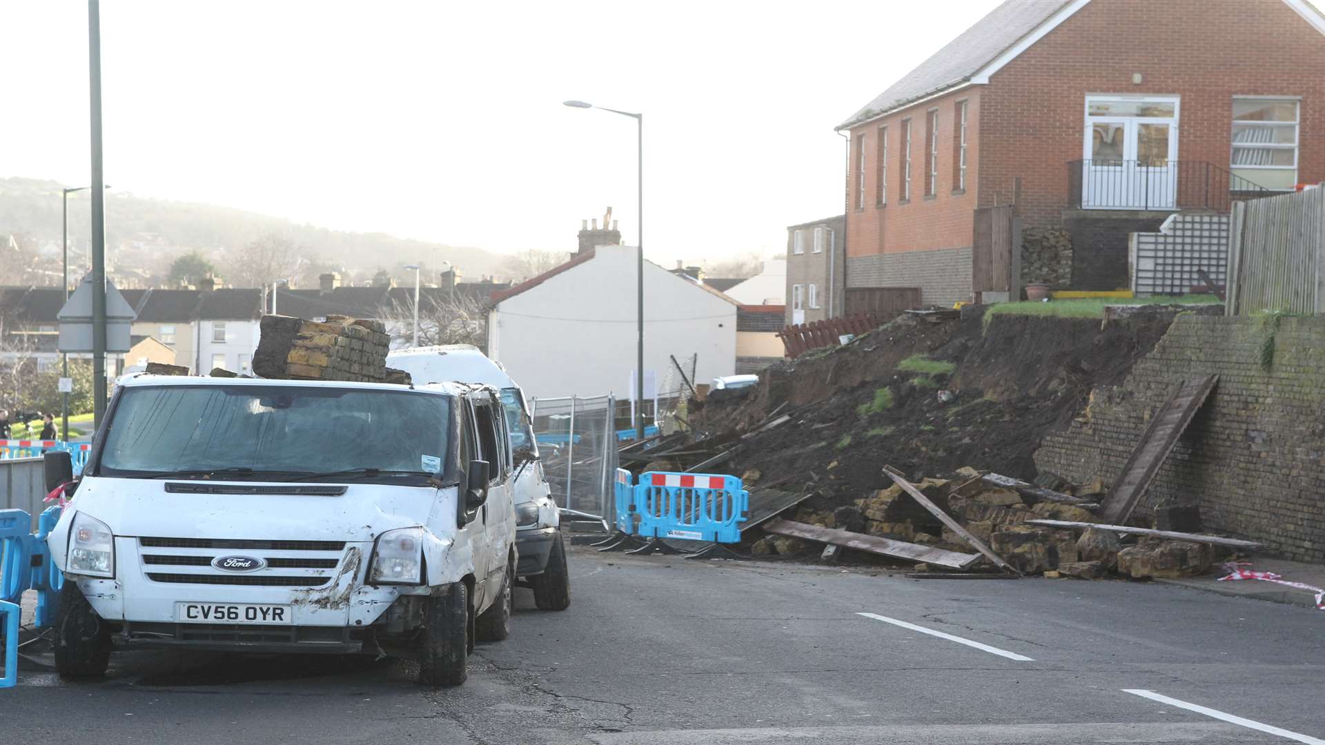 A wall surrounding the grounds of The Magpie Centre, Chatham, collapsed last year