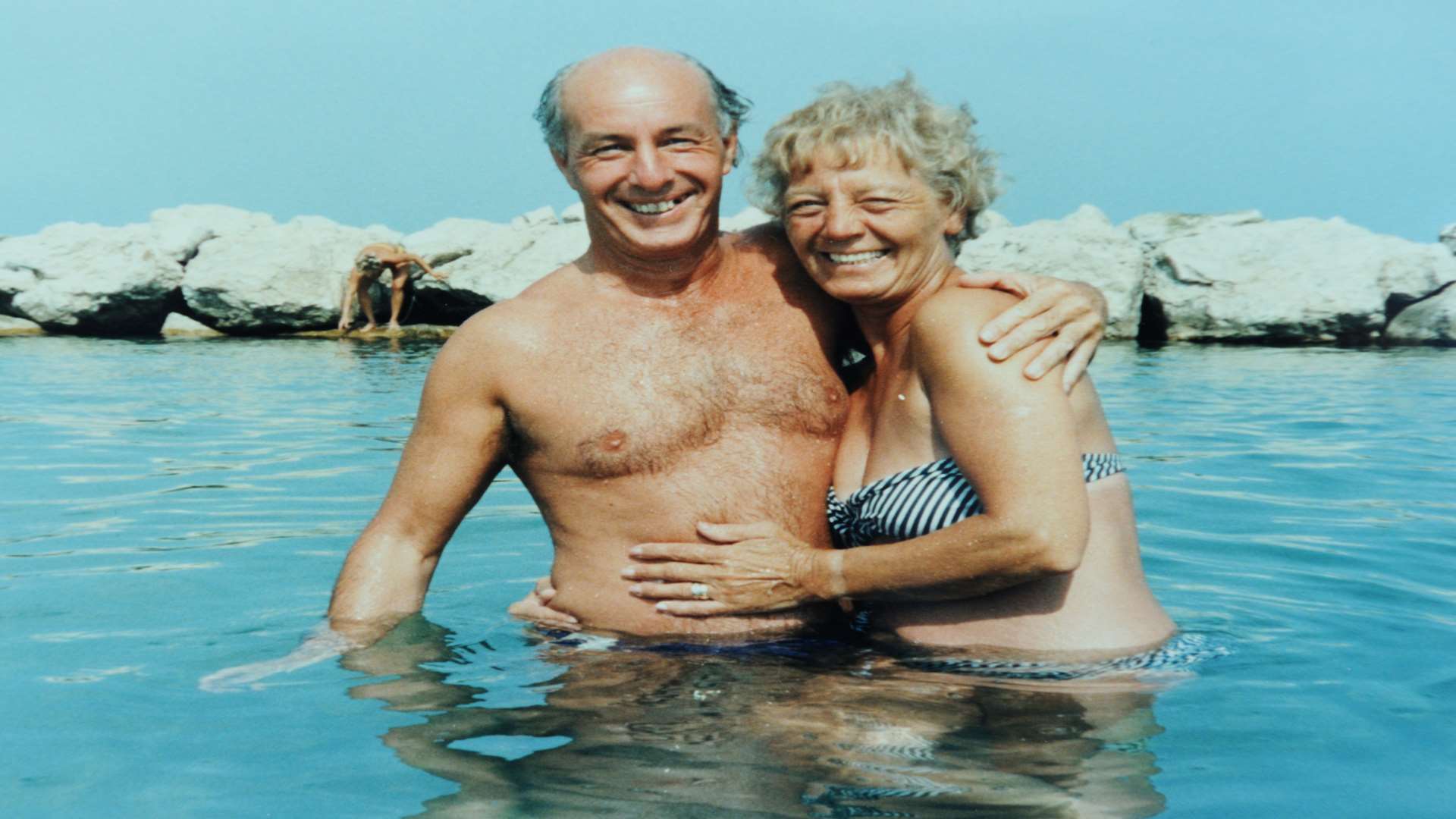With his wife Patricia on holiday in Italy in the 1980's.