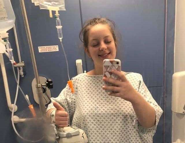 Lucy Watts, 20, was rushed to hospital after she woke up with a rash