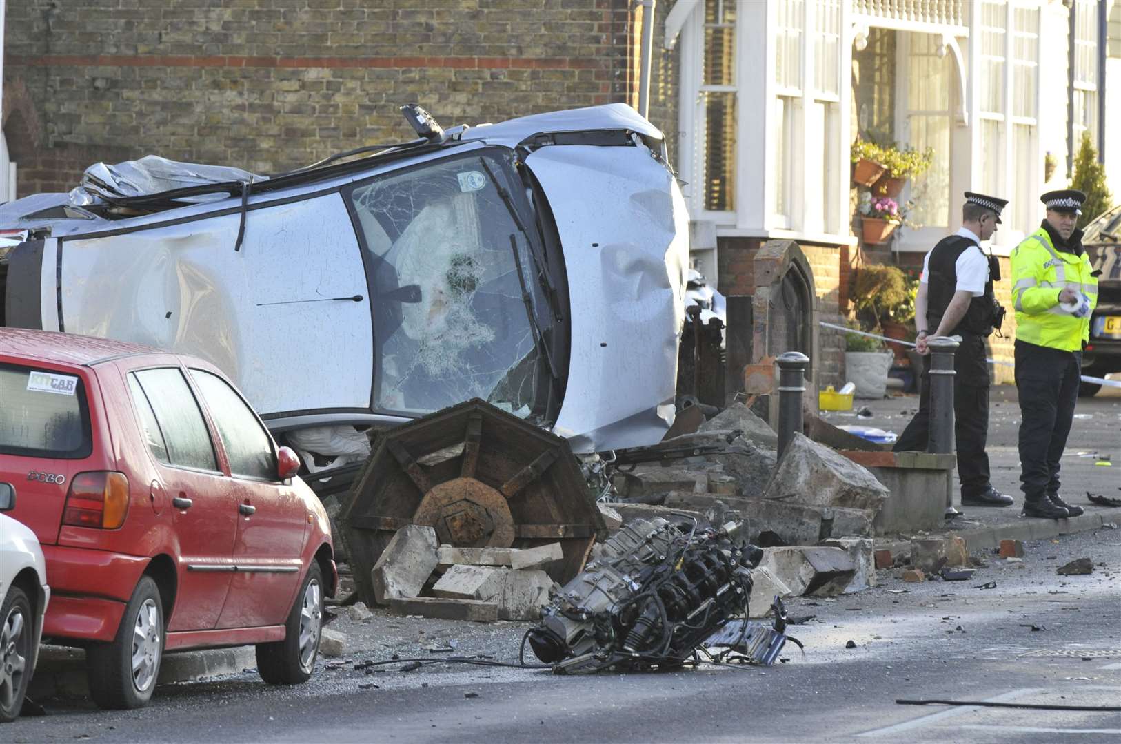 Accident opposite The Dover Castle pub, London Road, Teynham, in November 2008