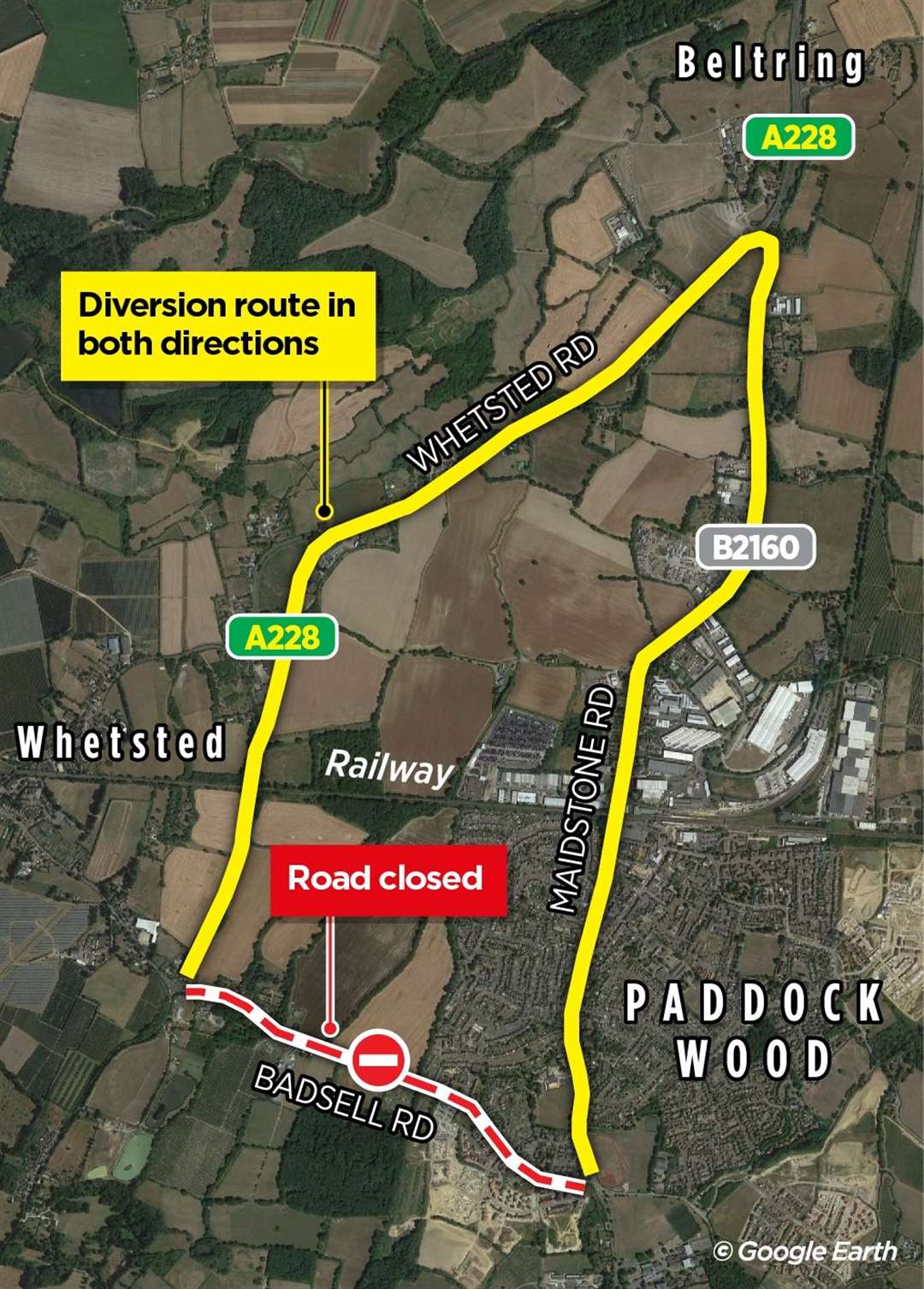 Badsell Road in Paddock will be closed from March 25 until March 27