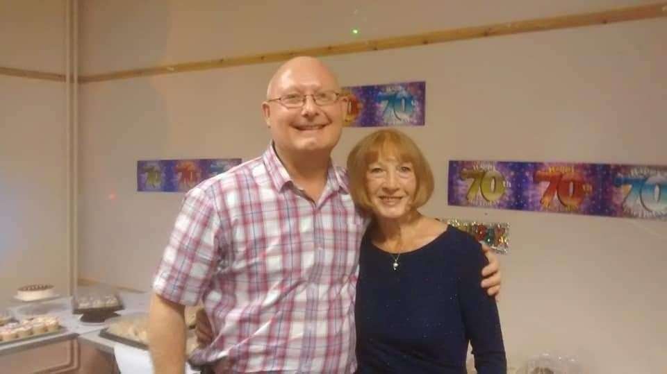 Daren Glenister with his mum Delia who passed last year