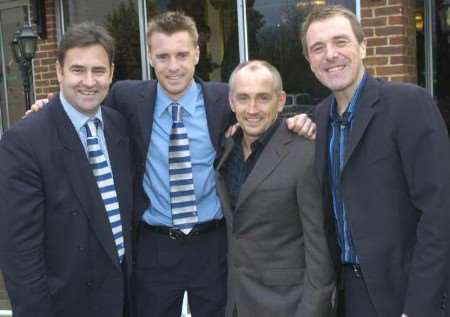 STAR NAMES: Chris Cowdrey, David Fulton, Barry McGuigan and Phil Tufnell at the launch. Picture: GRANT FALVEY