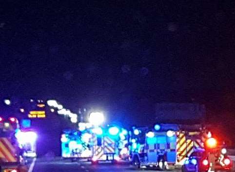 The crash on the M20. Picture: Kent999s