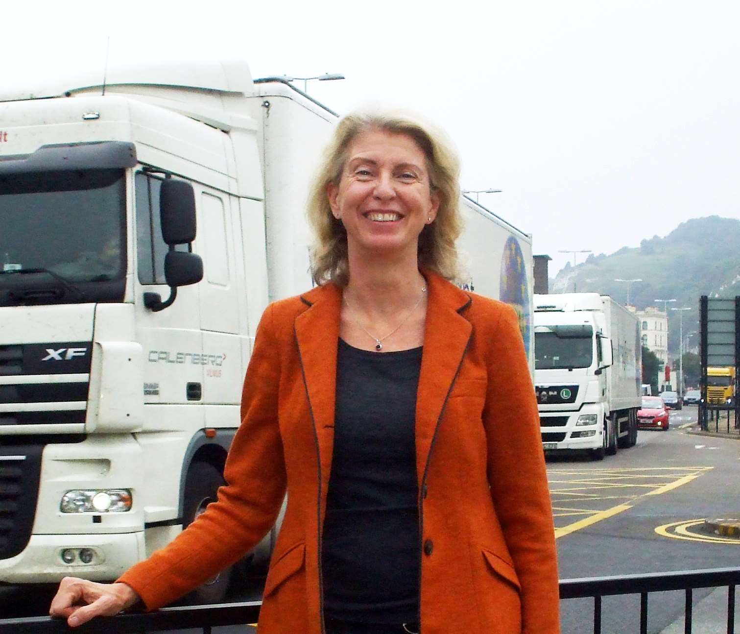 Lib Dem's Sarah Smith called for Dover to be included in the HGV levy in her election campaign.