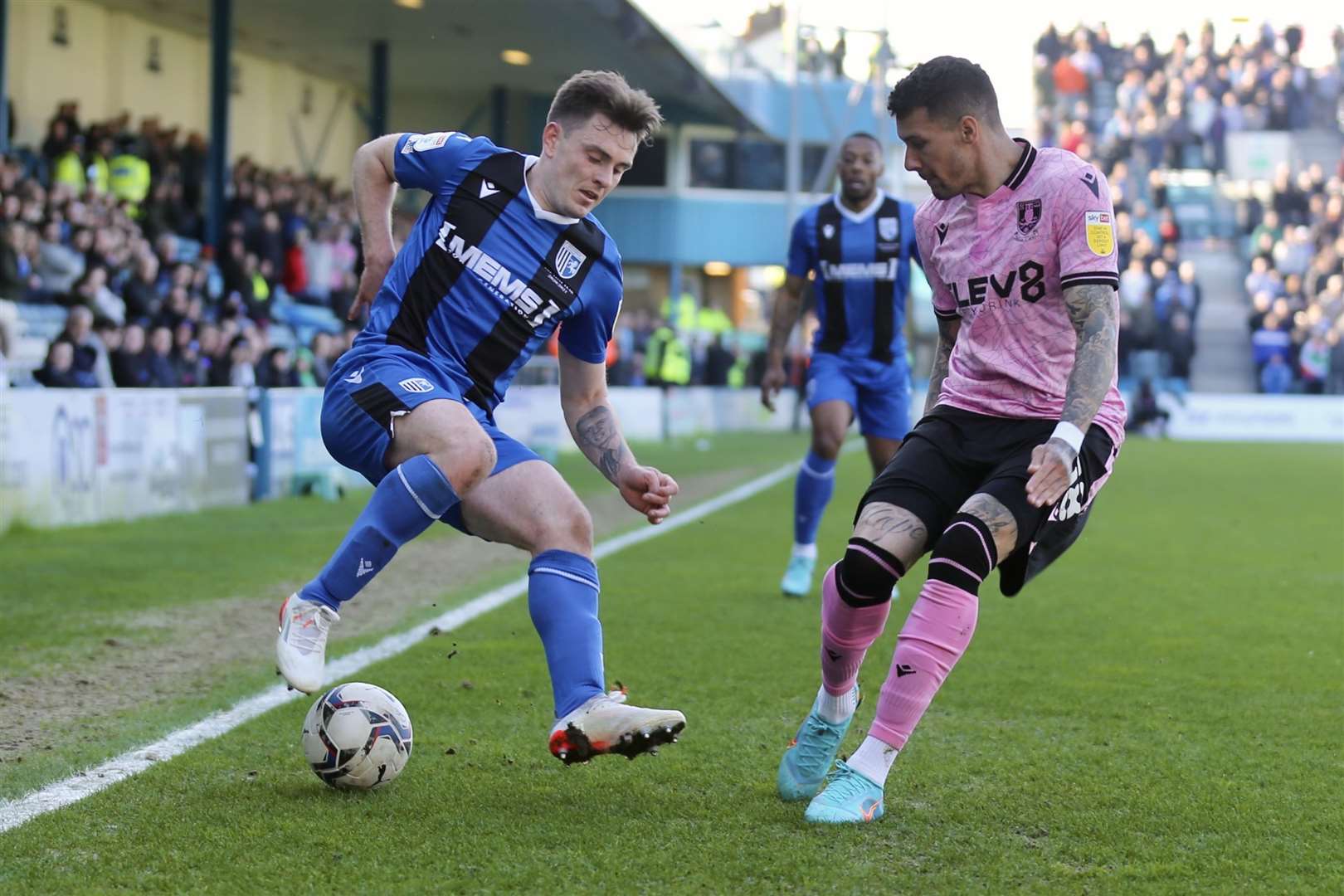 Ben Thompson in action against Sheffield Wednesday at Priestfield Picture: KPI