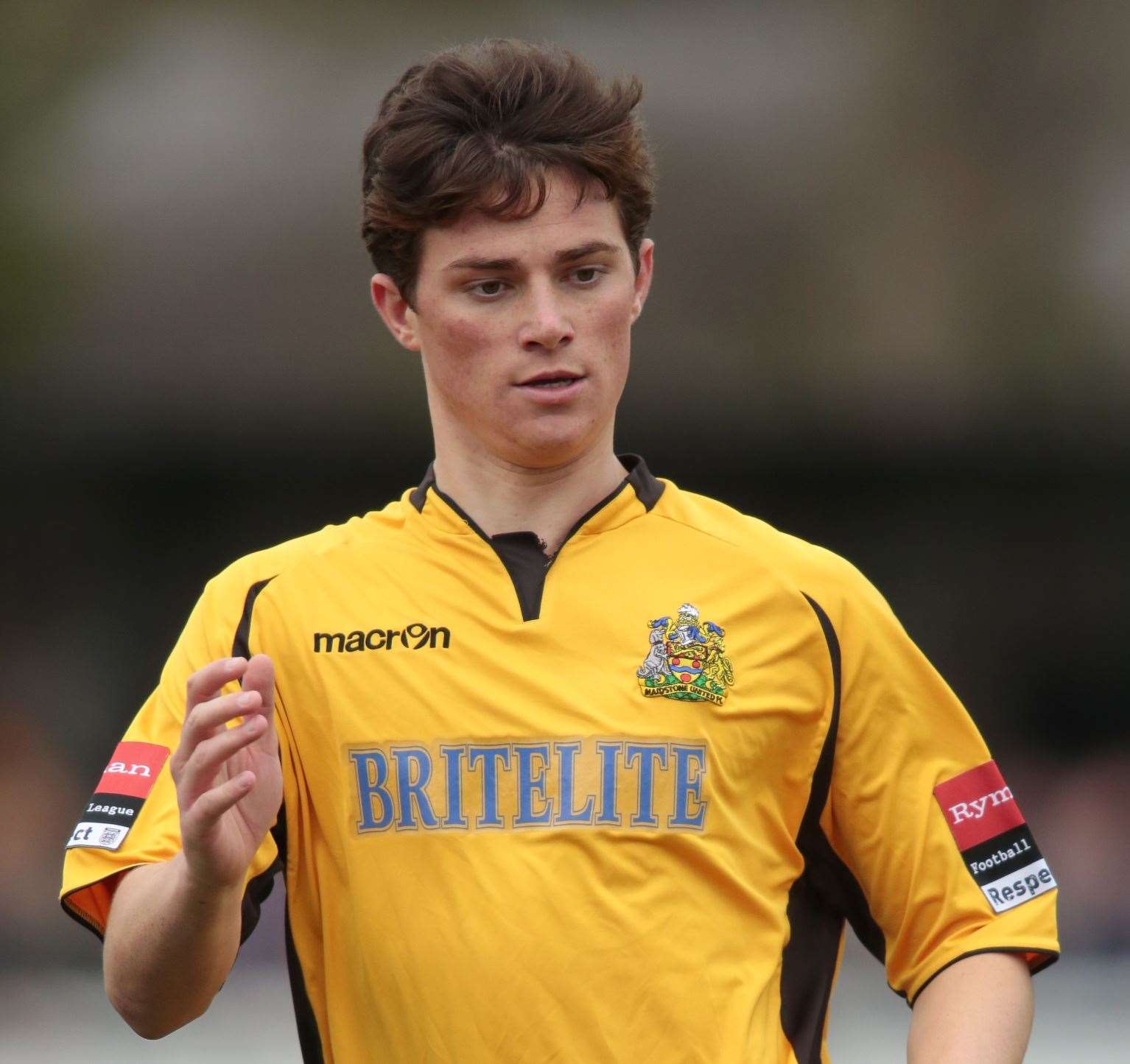One of Jack Paxman's first Maidstone appearances, at home to Peacehaven in April 2015 Picture: Martin Apps