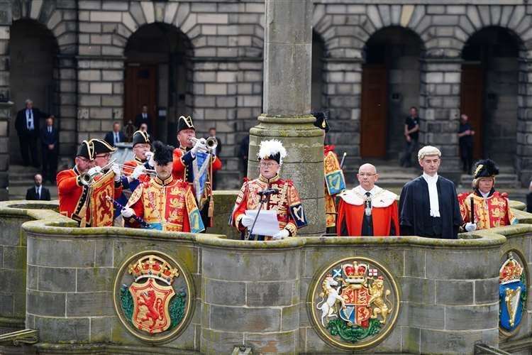 An Accession Proclamation Ceremony at Mercat Cross, Edinburgh, publicly proclaiming King Charles III as the new monarch. Picture: Jane Barlow/PA