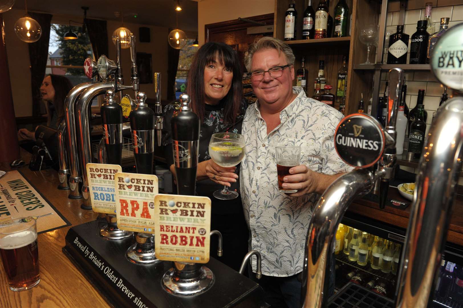 Michelle and Robin Gordon have run the pub since 2018. Picture: Steve Crispe