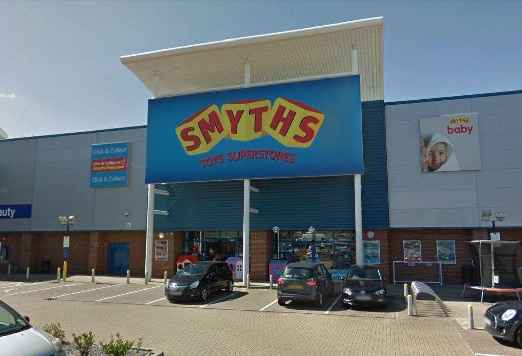 Pata fled Smyths Toys on Ashford Retail Park