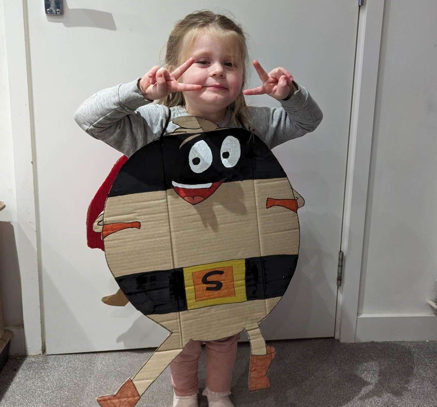 Ivie-Willow Austen, 3, dressed up as 'Supertato' for World Book Day. Picture: Cerrie Bennett