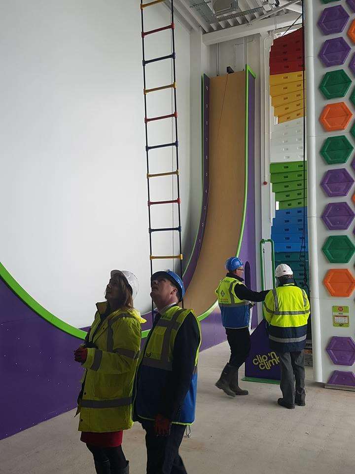The interactive climbing area. Picture courtesy of the office of Charlie Elphicke MP