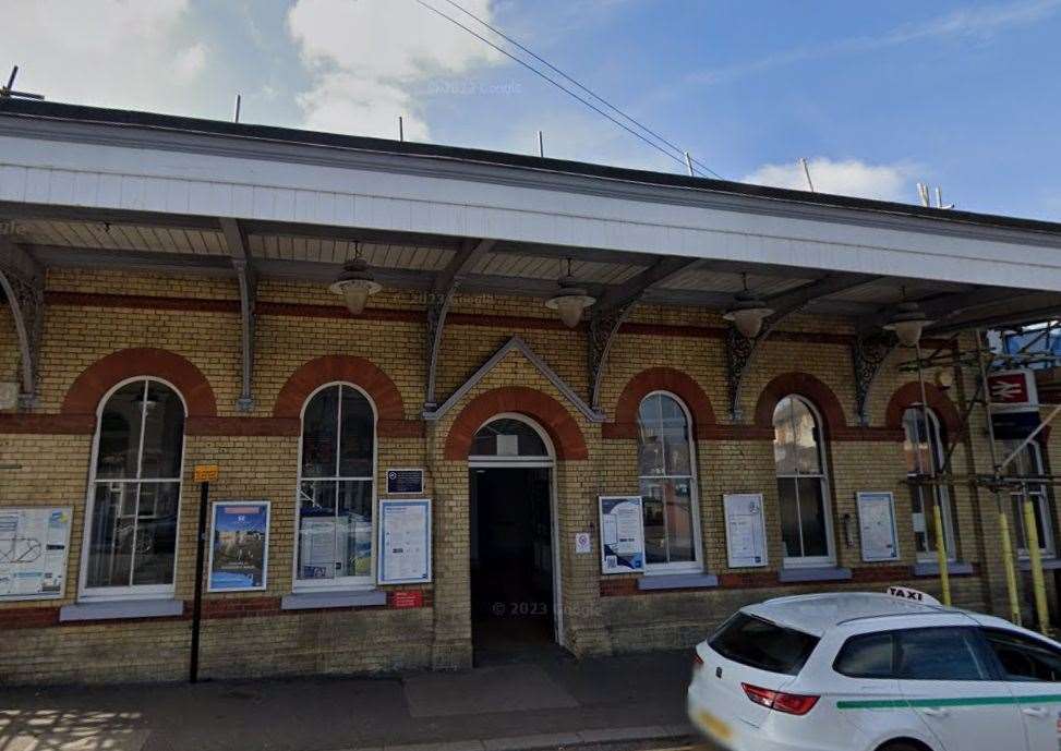 A man has been arrested after two people were assaulted at Faversham train station. Picture: Google