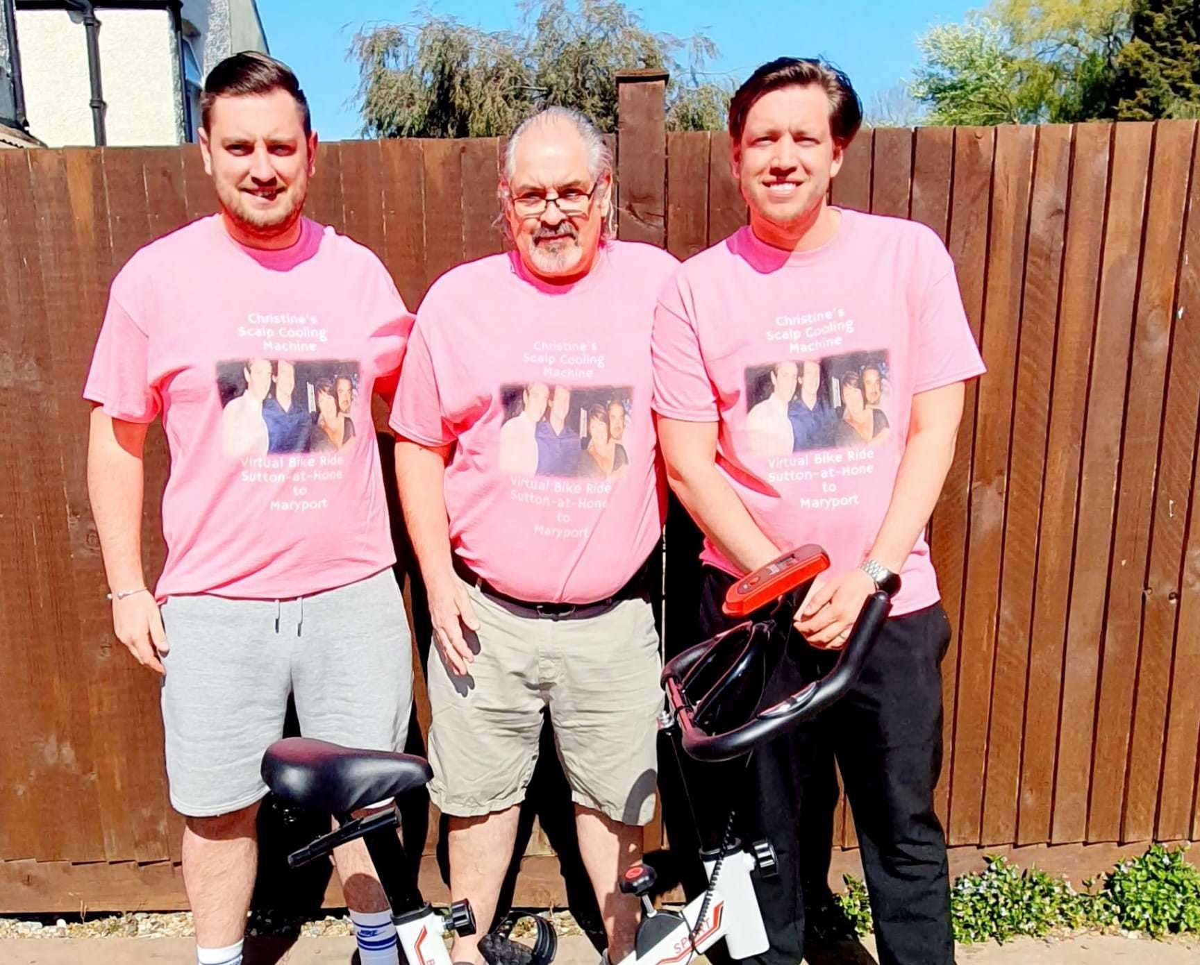 John (middle) and his sons have been fundraising for a year. Picture: John Ball