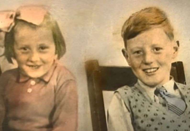 Rod Hull as a boy in Sheerness with his younger sister Joan. Picture: The Unforgettable Rod Hull