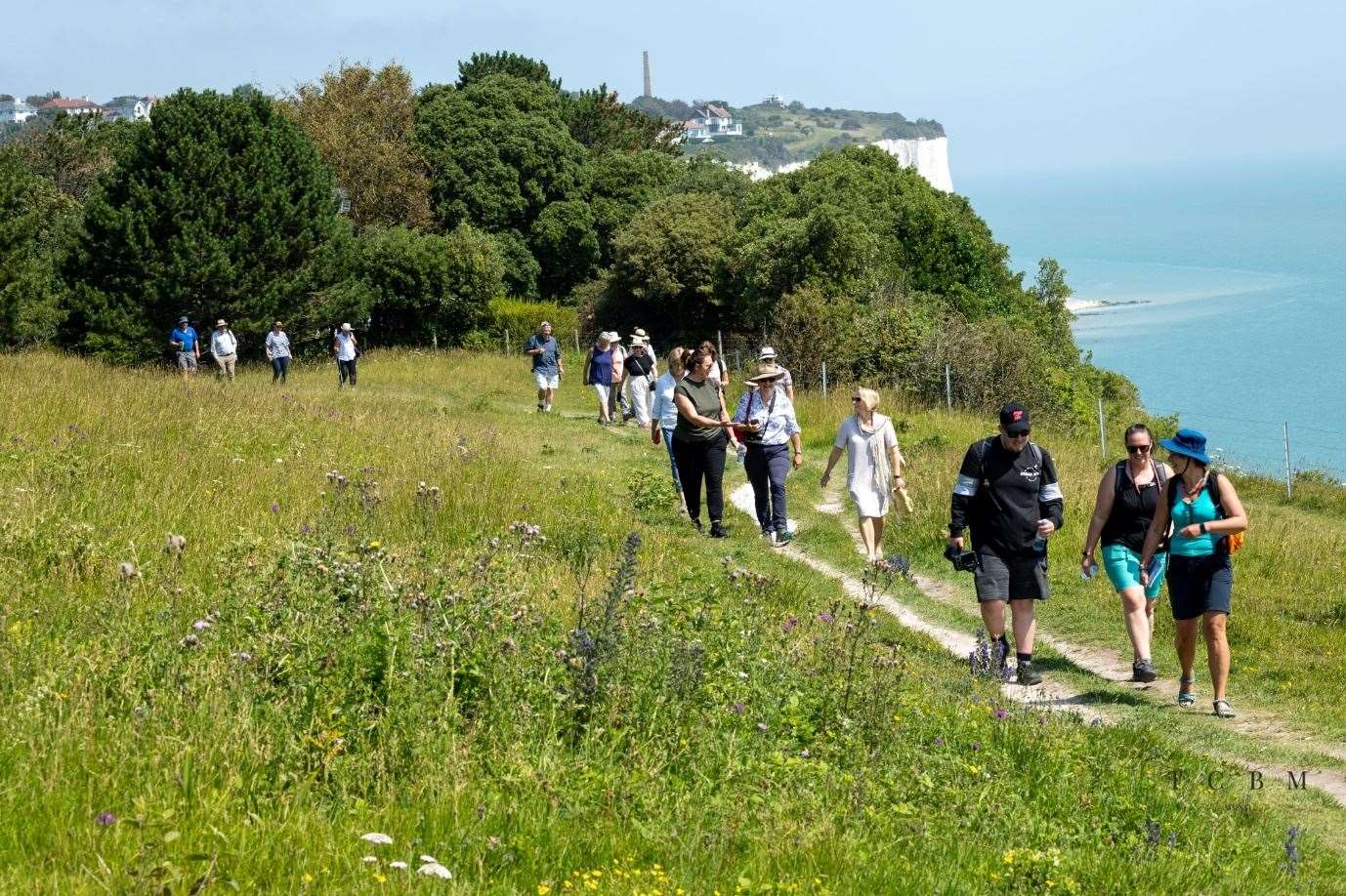 The walkers head to Fan Bay between Deal and Dover. Pictures The Camera Bros