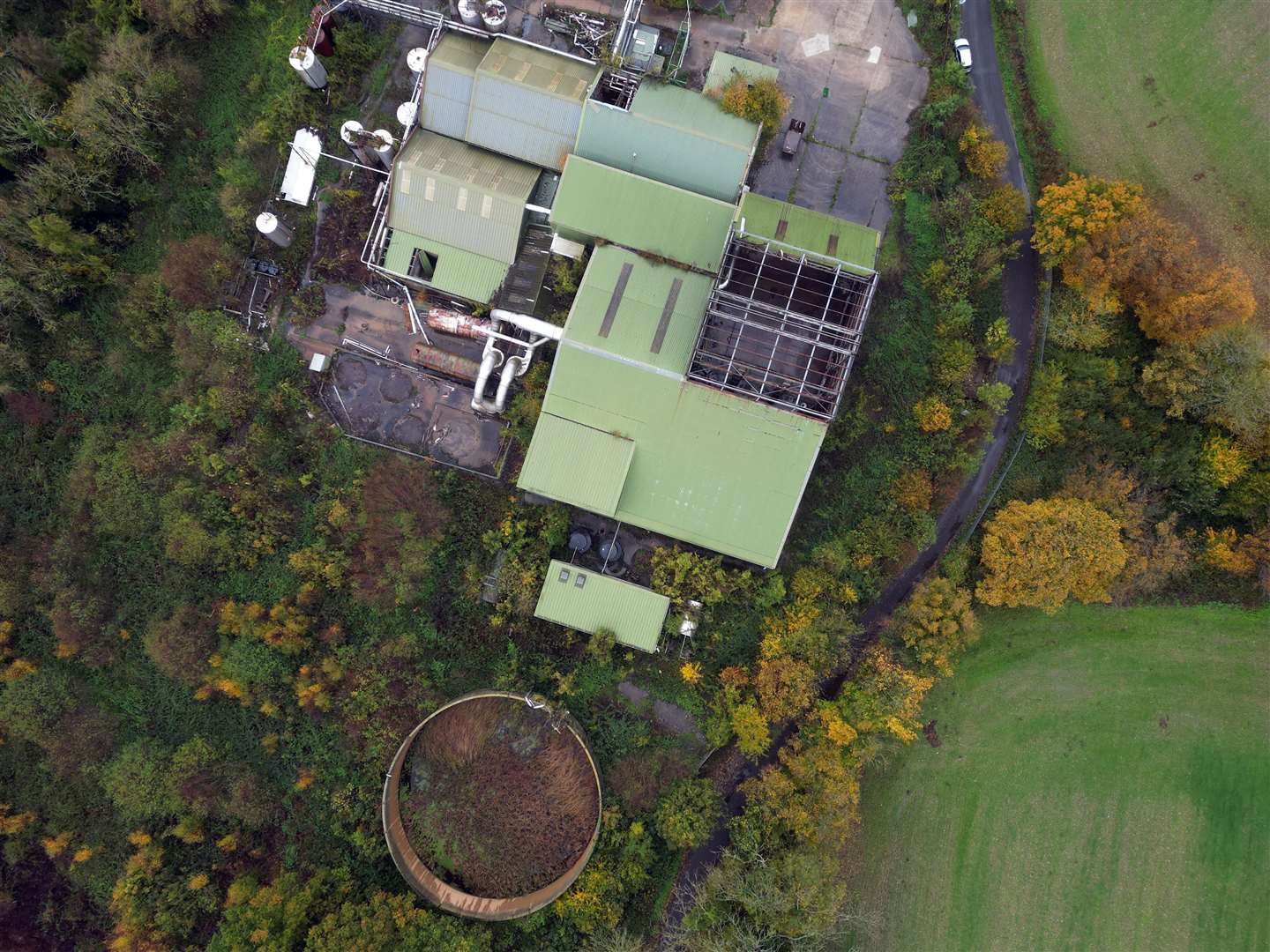Wastewater works can be seen in the lower half of the aerial image. Picture: Barry Goodwin
