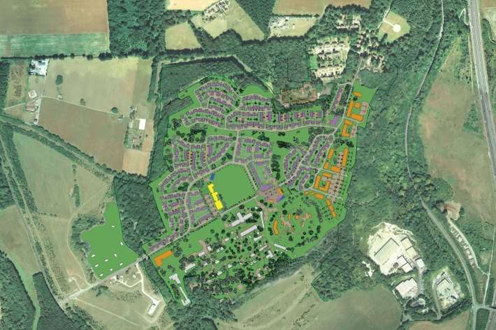 An aerial view of the master plan
