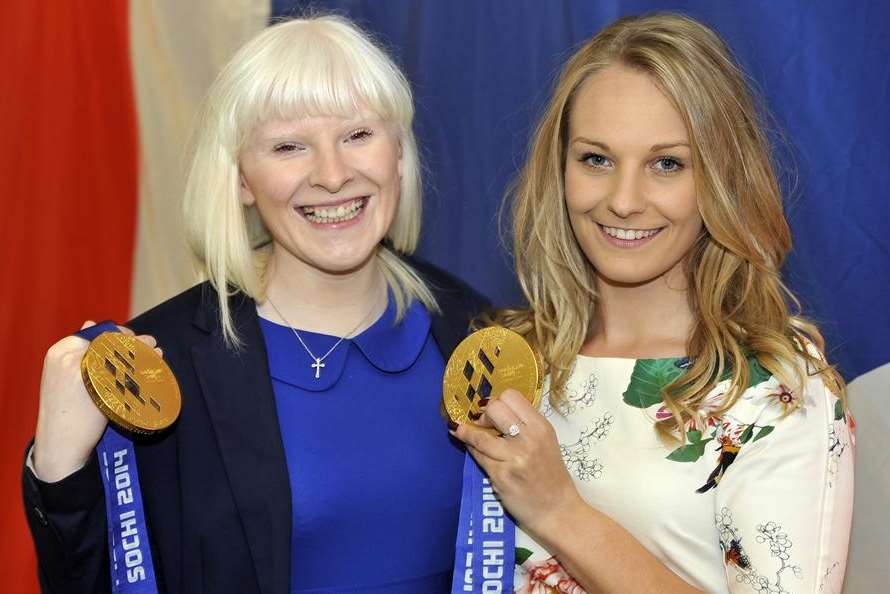Paralympic skier Kelly Gallagher and Charlotte Evans won gold medals at the Sochi Winter Olympics Picture: Nick Johnson