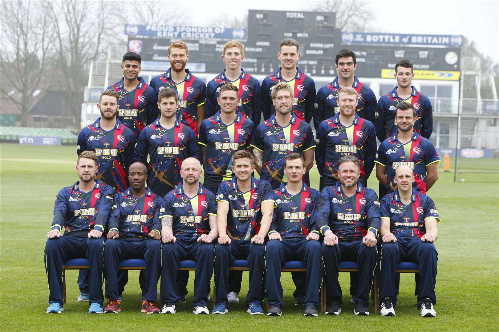 Kent's T20 Blast squad at the start of the season. Picture: Andy Jones.