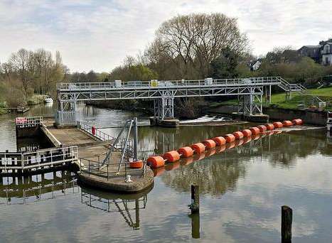 East Farleigh lock is undergoing refurbishment