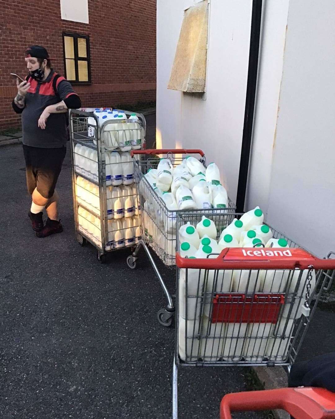 Iceland in Deal donated leftover items such as milk to United Families UK