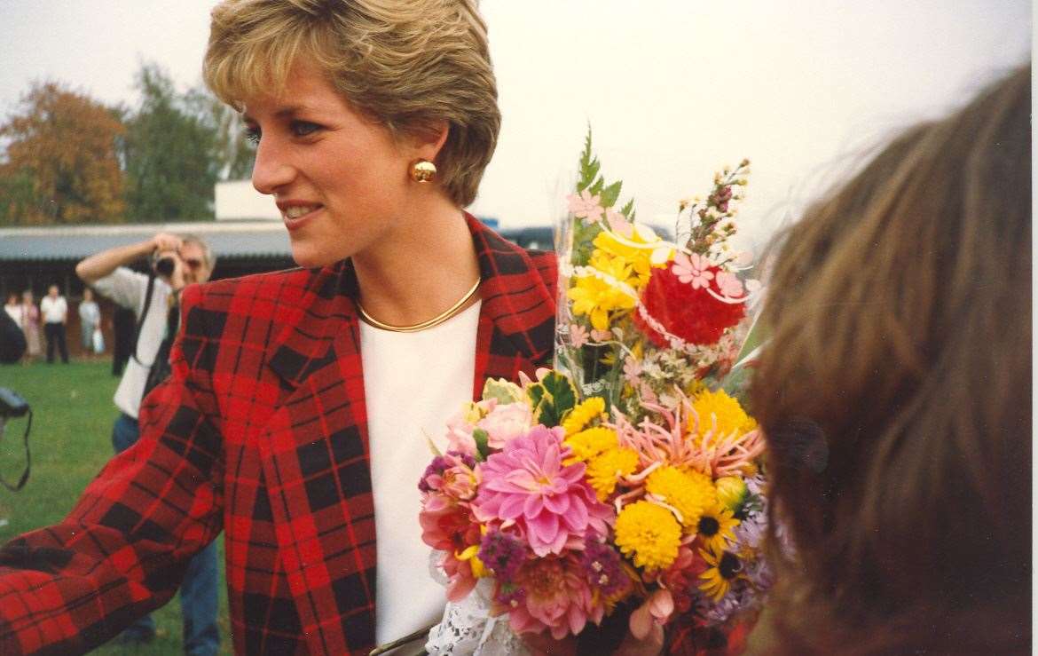 The real Princess Diana during a visit to Tenterden