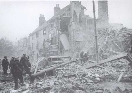 Bombing in Mill Street in 1940, taken by Kent Messenger