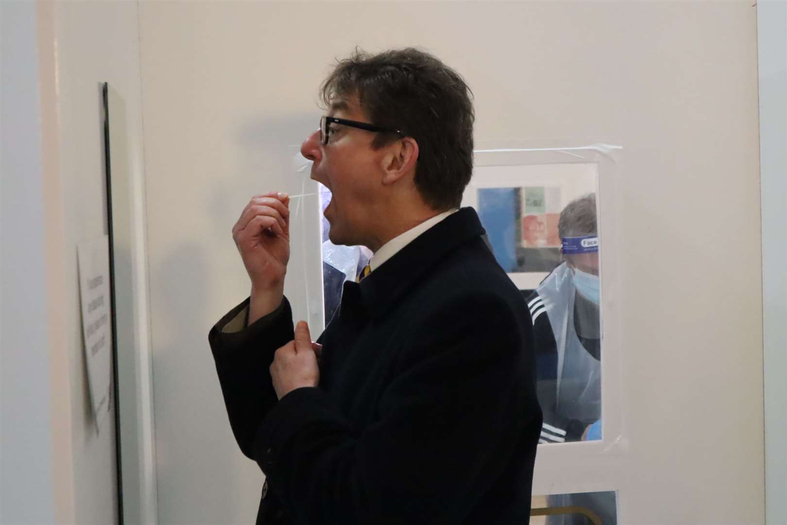Kent's director of public health Andrew Scott-Clark undergoes a Covid test Picture: John Nurden