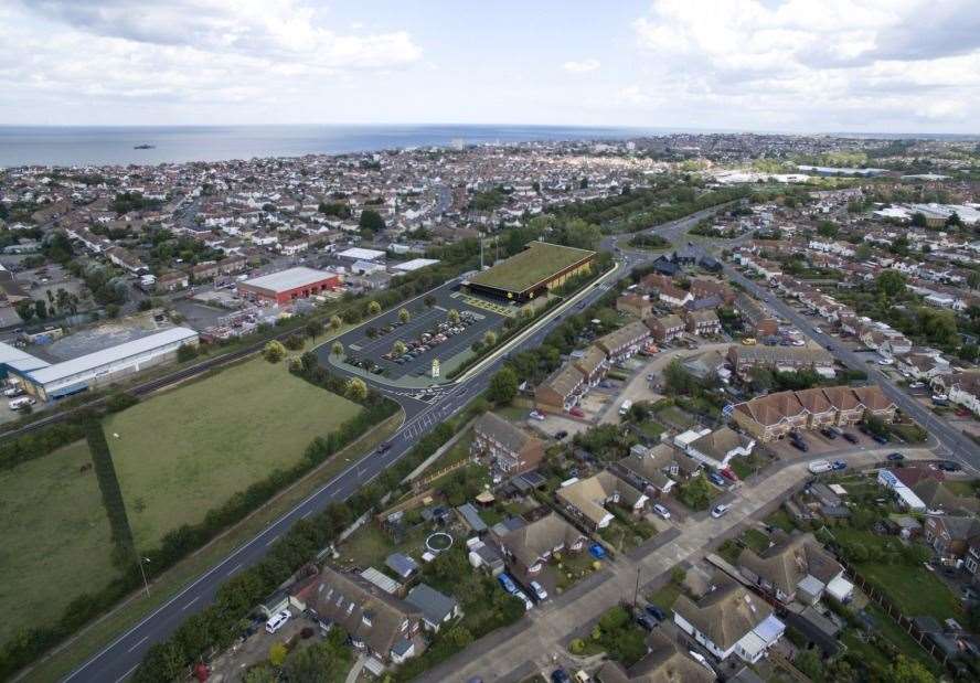 A bird's-eye view of the proposed site. Picture: Lidl (8235615)
