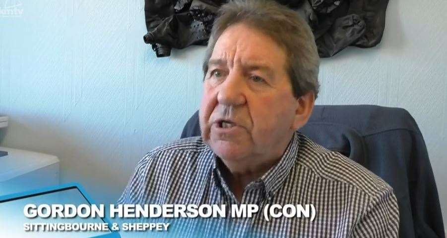 Sittingbourne and Sheppey MP Gordon Henderson being interviewed on KMTV