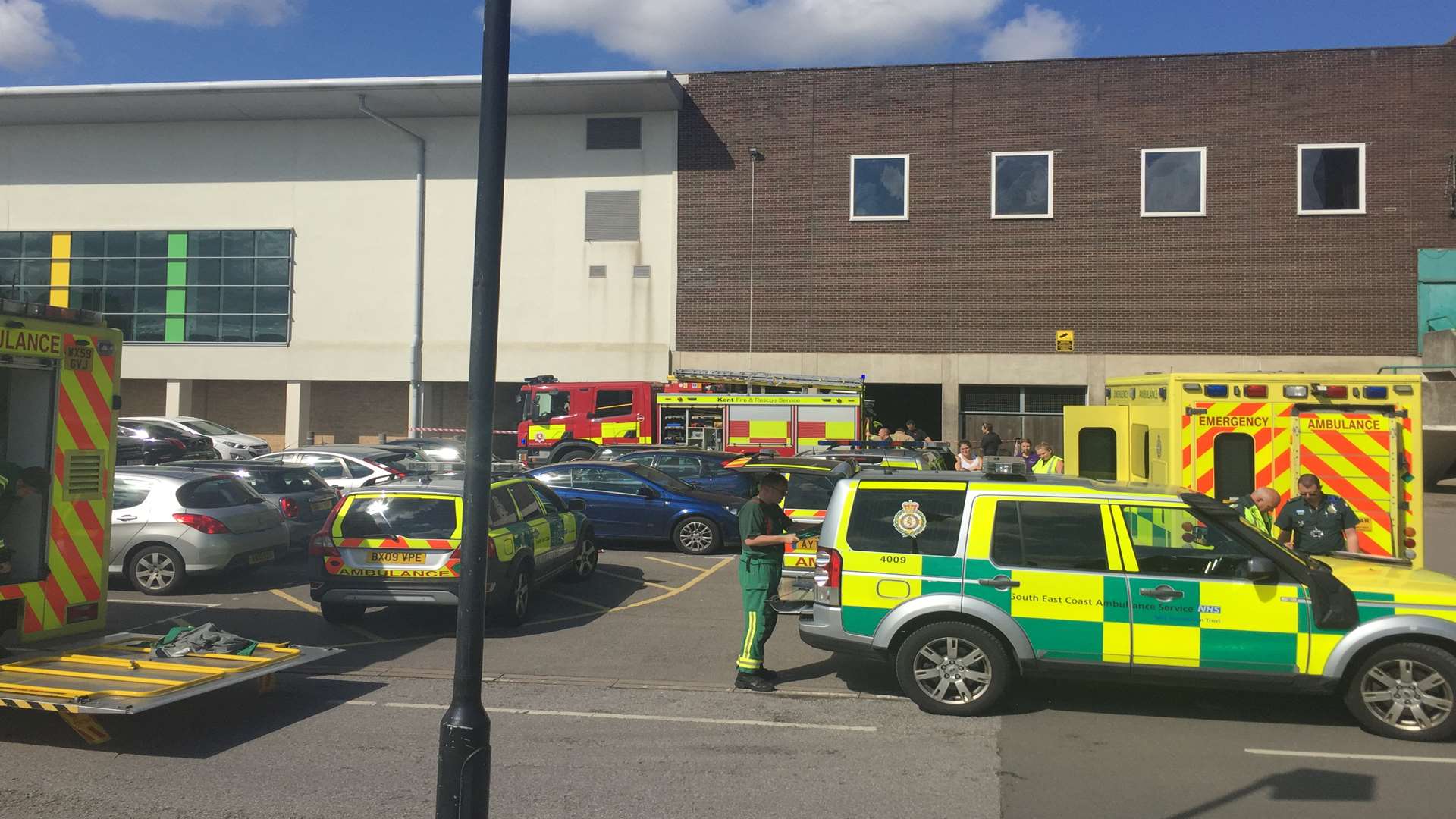 Emergency crews are at the Stour Centre