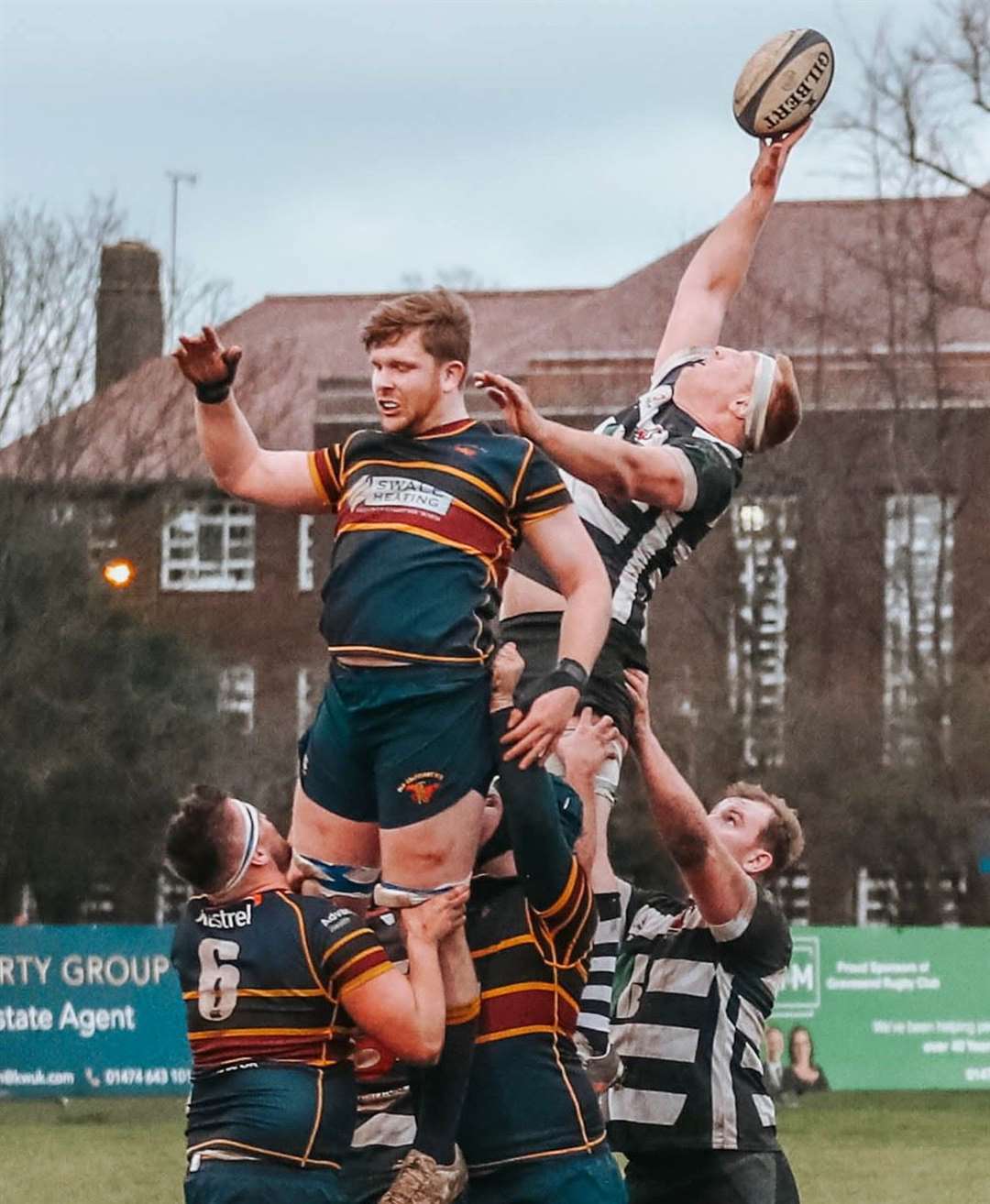 Tom Bird in lineout action during Saturday’s clash. Picture: jp_photographeruk