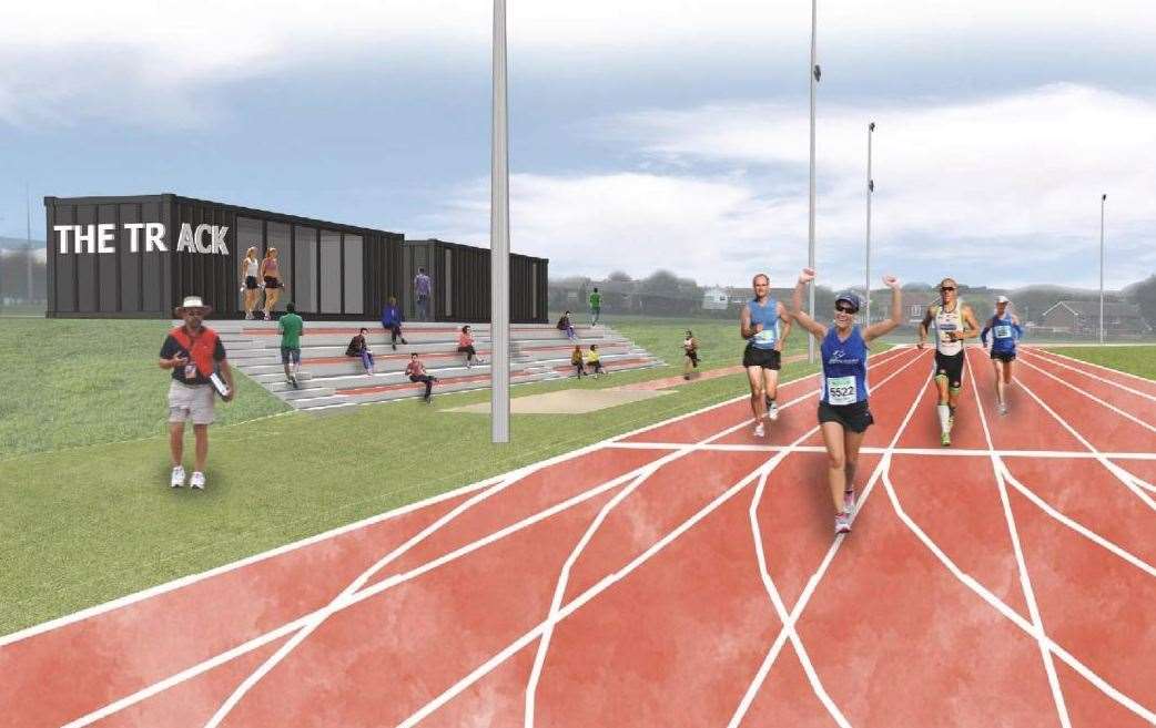 How the Three Hills running track could look. Credit: Guy Hollaway design and access statement (6812318)
