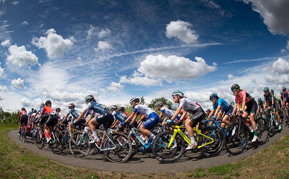 Action from the OVO Energy Women's Tour at the Cyclopark Picture: Ady Kerry