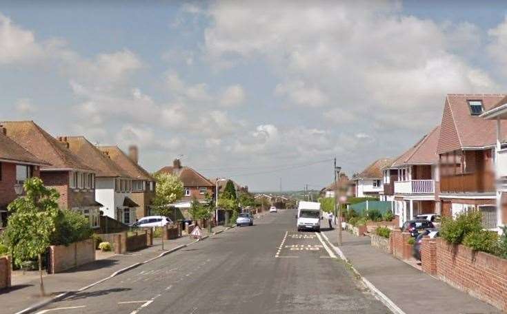 The man was seen trying to get into a house in Minster Road in Ramsgate. Picture: Google Street View (42207925)