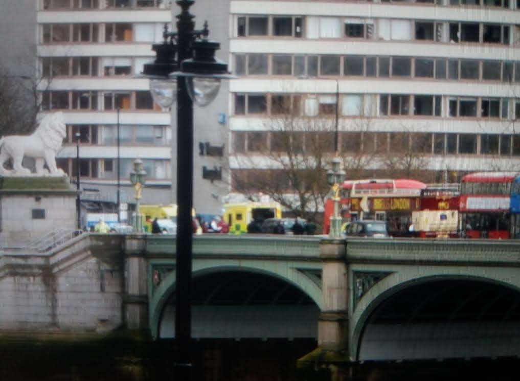 Emergency services on Westminster Bridge. Picture: James King.
