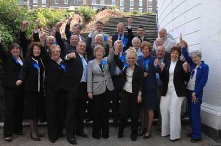 Thanet's Conservatives celebrate. Picture: BARRY GOODWIN