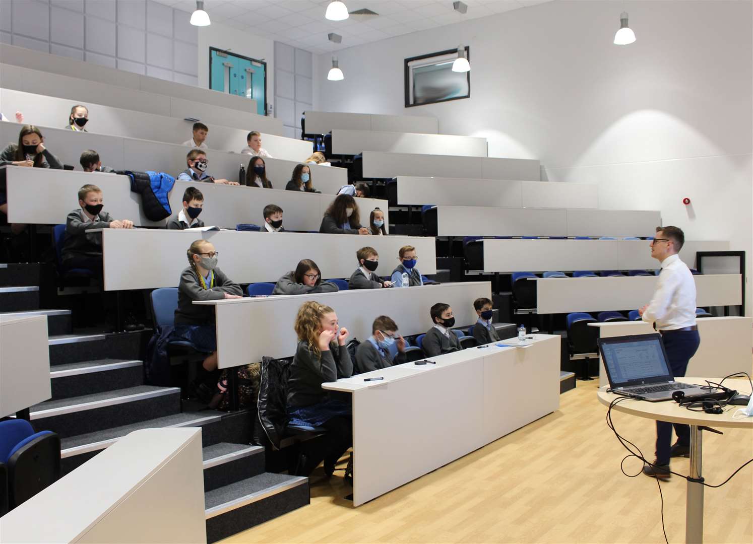 The new lecture style classroom at Turner Free School