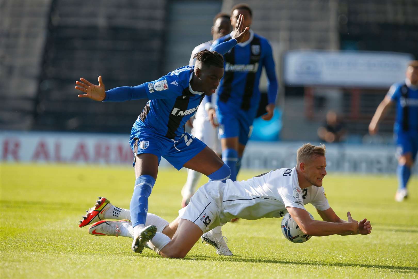 Young forward Gerald Sithole could be in action for Gillingham at Whitstable Picture: Andy Jones