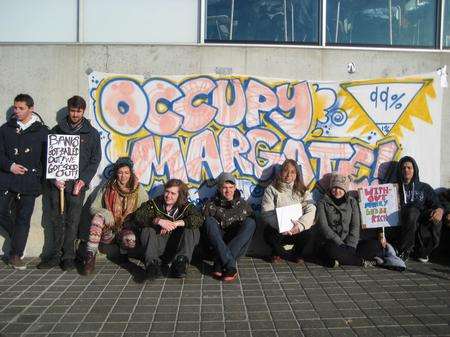Occupy Thanet movement outside the Turner Contemporary gallery in Margate.