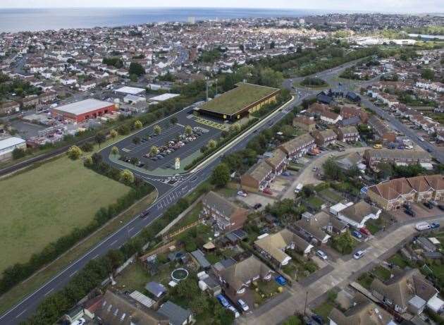 A bird's-eye view of the proposed site. Picture: Lidl (11322996)