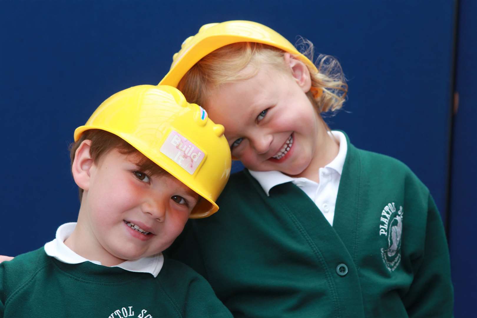 Wilf and Imogen, both four at Plaxtol Primary School. Picture by: John Westhrop (4583573)