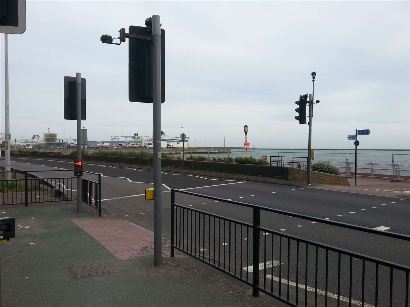 The crossing area at Townwall Street, Dover, where Simon Howard was killed.