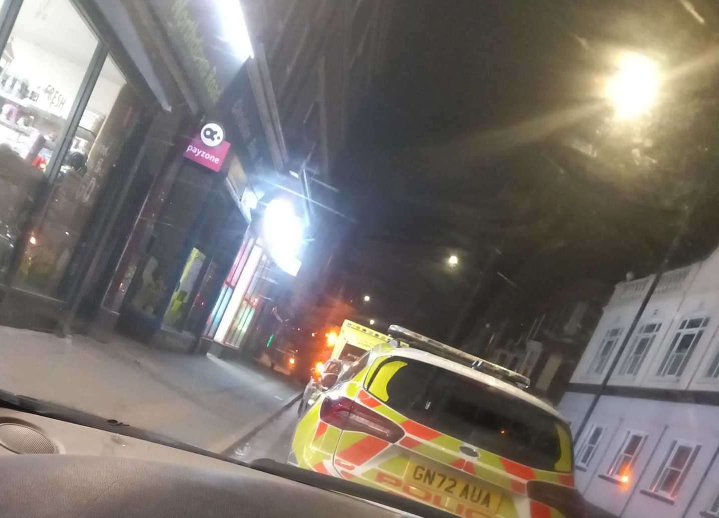 Police were called to Northdown Road in Cliftonville after a woman fell from a building. Picture: Zarah Marie Weller