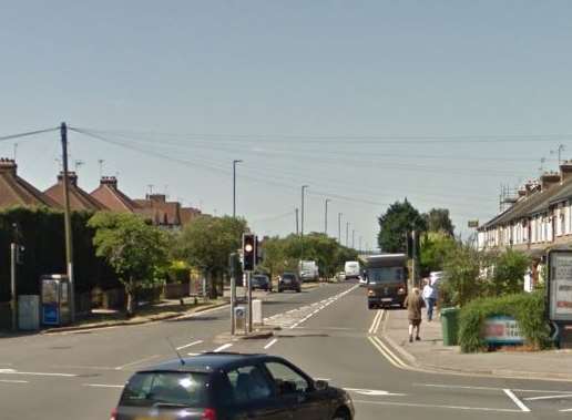 The crash happened in Tonbridge Road, near the junction with Fountain Lane. Picture: Google.