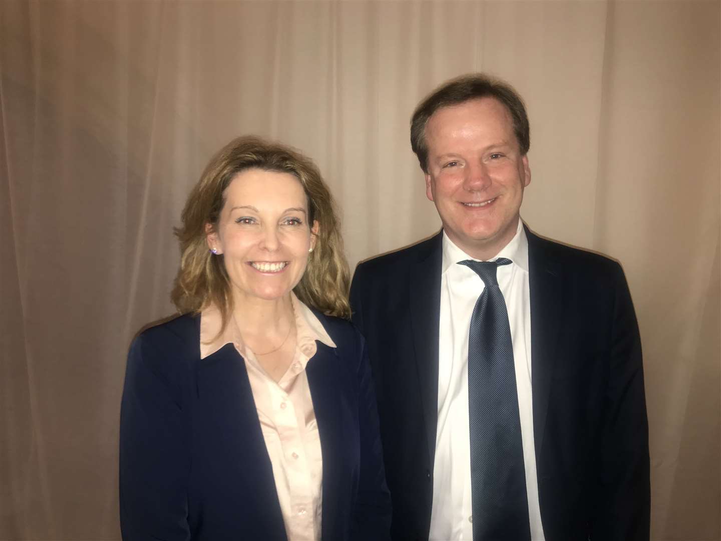 Dover and Deal's new MP Natalie Elphicke with husband and former MP Charlie Elphicke