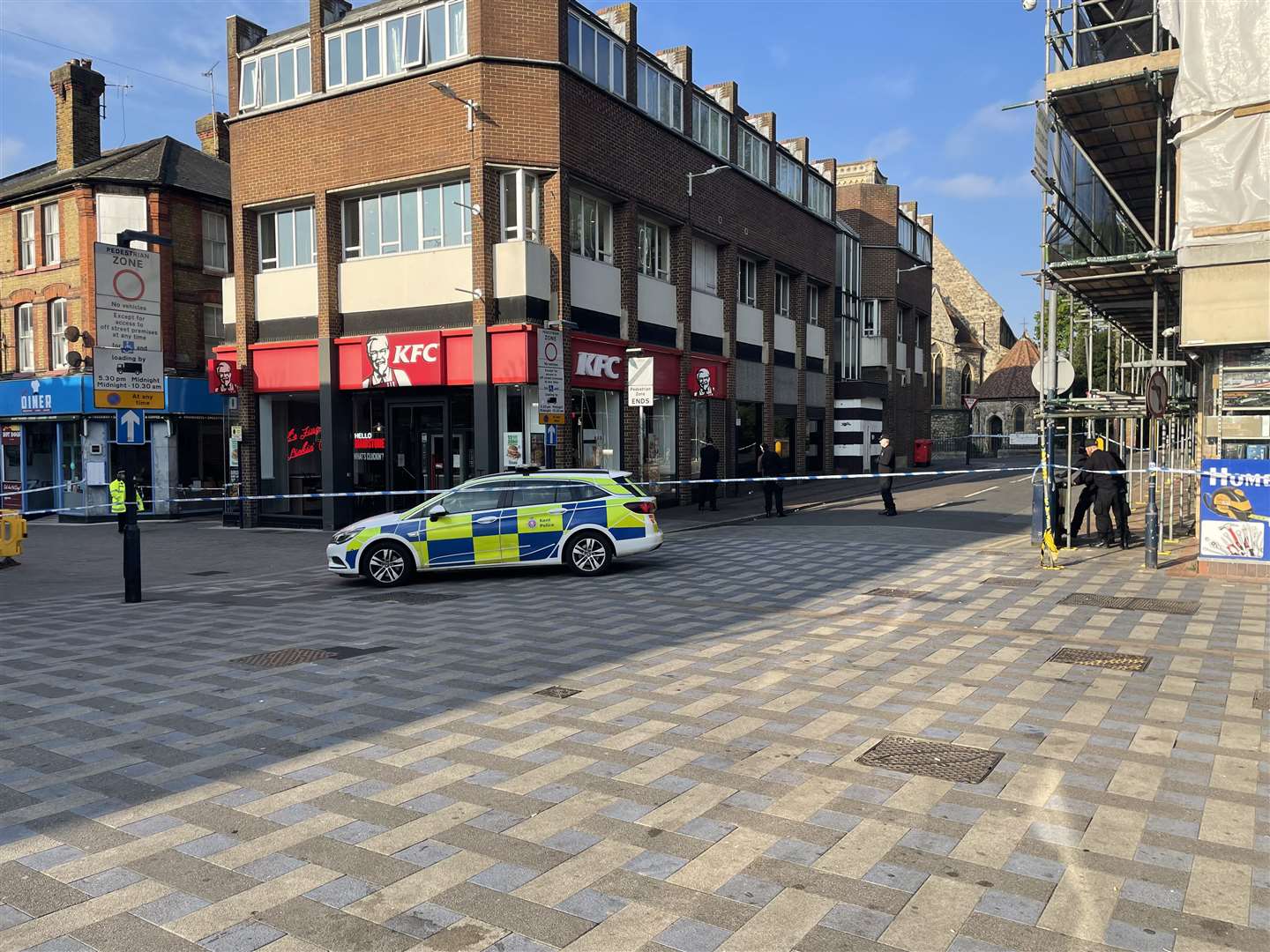Police are at the scene of a stabbing in Week Street in Maidstone